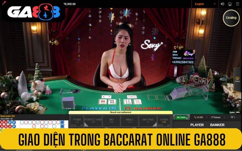 Giao diện và nút chức năng trong ván bài baccarat online GA888 Giao diện và nút chức năng trong ván bài baccarat online GA888
