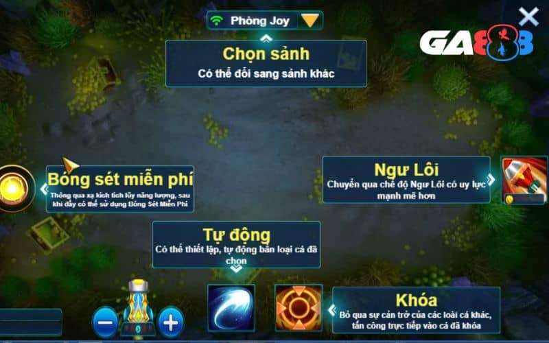 Giao diện trò chơi đánh cá vui vẻ