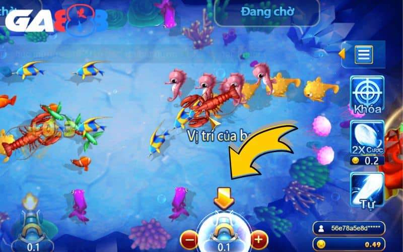 Chọn sảnh cược và bắt đầu thiết lập súng pháo để săn cá