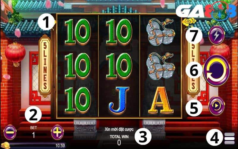 Giao diện trong game nổ hũ Thần Tài Đa Phúc