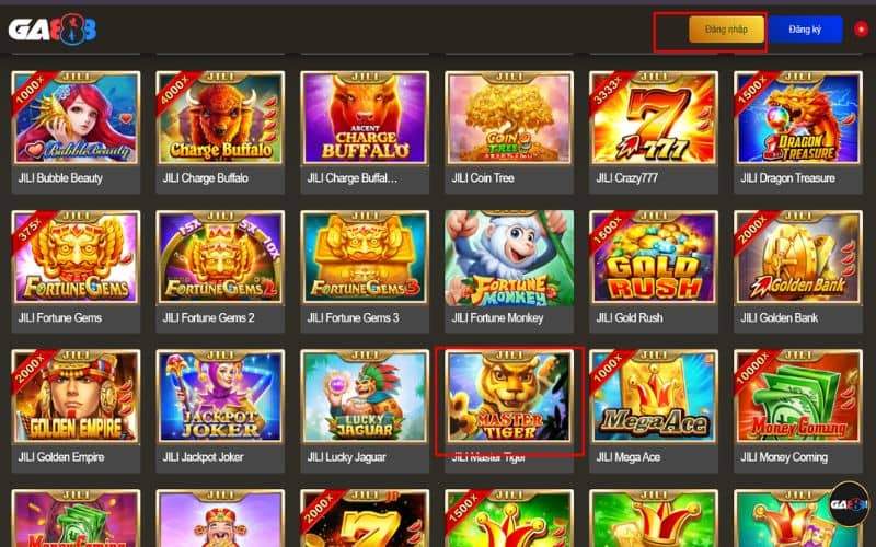 Các bước tham gia trò chơi Hổ Tài Lộc